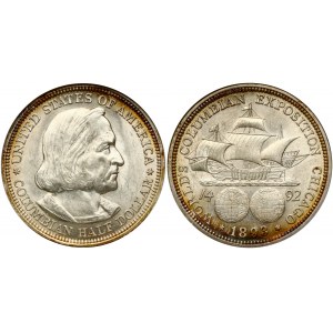 USA 1/2 Dollar 1893 Columbian Exposition ANACS AU 58