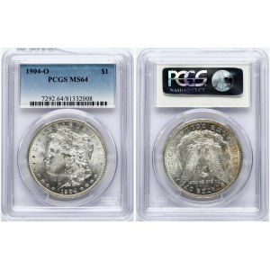 USA 1 Dollar 1904 O 'Morgan Dollar' PCGS MS 64