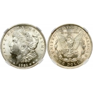 USA 1 Dollar 1921 'Morgan Dollar' Philadelphia NGC MS 63