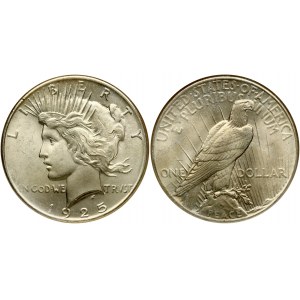 USA 1 Dollar 1925 'Peace Dollar' Philadelphia NGC MS 64