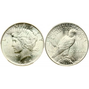 USA 1 Dollar 1925 'Peace Dollar' Philadelphia PCGS MS 63