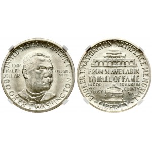 USA 1/2 Dollar 1946 D Booker T Washington Memorial NGC MS 64