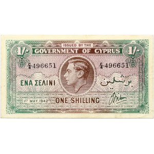 Cyprus 1 Shilling 1942 Banknote