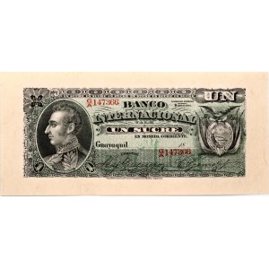 Ecuador 1 Sucre ND (1886-1894) Banknote