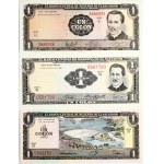 El Salvador 1 Colon (1968-1980) Banknotes Lot of 3 Banknotes