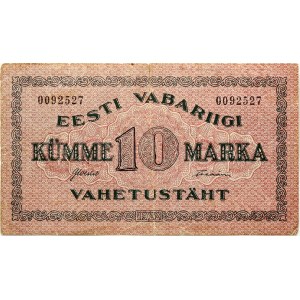 Estonia 10 Marka 1921 Banknote