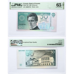 Estonia 50 Krooni 1994 Banknote PMG 65 Gem Uncirculated EPQ