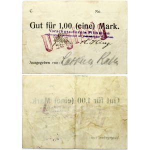 Germany East Prussia 1 Mark Pillkallen 1914 Banknote (Pilkalė)