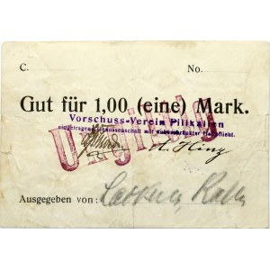 Germany East Prussia 1 Mark Pillkallen 1914 Banknote (Pilkalė)