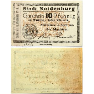 Germany East Prussia 10 Pfenning 1917 Banknote