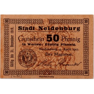 Germany East Prussia 50 Pfenning 1917 Banknote