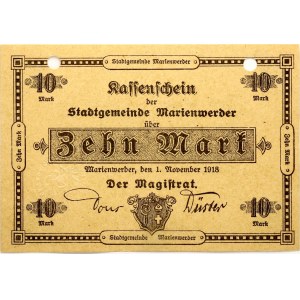 Germany Marienwerder 10 Mark 1918 Banknote