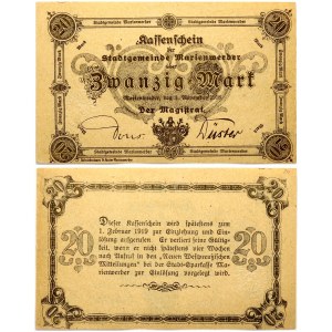 Germany Marienwerder 20 Mark 1918 Banknote