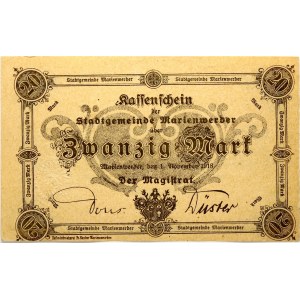 Germany Marienwerder 20 Mark 1918 Banknote