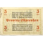 Germany East Prussia 5 Mark 1918 Königsberg Banknote