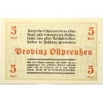 Germany East Prussia 5 Mark 1918 Königsberg Banknote