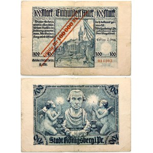 Germany East Prussia 100 Mark 1923 Königsberg Banknote