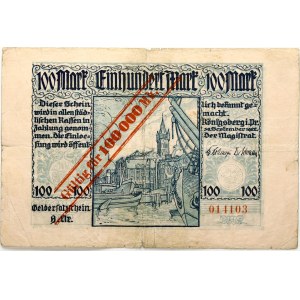 Germany East Prussia 100 Mark 1923 Königsberg Banknote