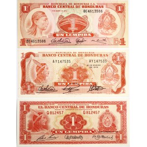 Honduras 1 Lempira ND (1951-1974) Banknotes Lot of 3 Banknotes
