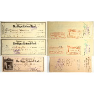 Lithuania - USA Bank Checks (The Riggs national bank) (1920-1938) Lot of 3 Bank Checks
