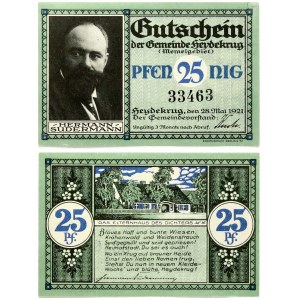 Lithuania Heidekrug (Šilutė) 25 Pfenning 1921 Banknote