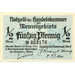 Lithuania Memel 1/2 Mark 1922 Banknote