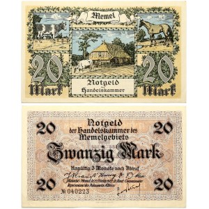 Lithuania Memel 20 Mark 1922 Banknote