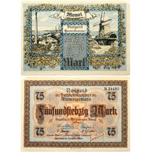 Lithuania Memel 75 Mark 1922 Banknote