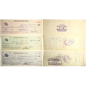 Lithuania - USA Bank Checks (The Munsey Trust company) (1924-1930) Lot of 3 Bank Checks
