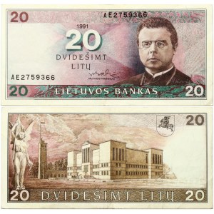 Lithuania 20 Litu 1991 Banknote