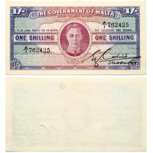 Malta 1 Shilling ND (1943) Banknote