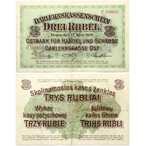 Poland Posen 3 Roubles 1916 Banknote