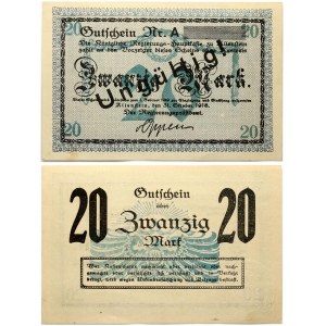 Poland Allenstein (Olsztin) 20 Mark 1918 Banknote