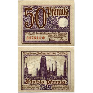 Poland Gdansk 50 Pfennig 1919 Banknote