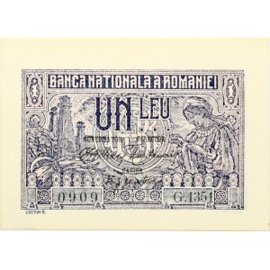 Romania 1 Leu 1915 Banknote
