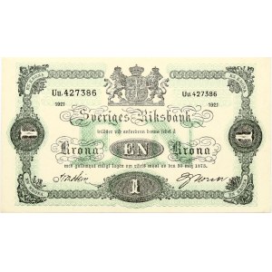 Sweden 1 Krona 1921 Banknote