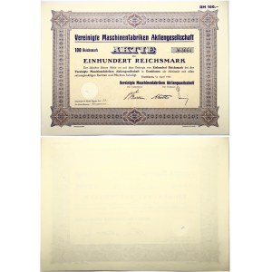 Germany Stock 100 Reichsmark 1937 Gumbinnen
