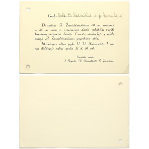 Lithuania Invitation for Minister (1930-1934)