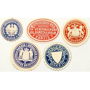 Poland Gdansk Different Stickers (20th century) Lot of 5 Different Stickers