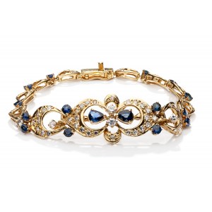 Bracelet with sapphires and diamonds XX/XXI century, jewelry