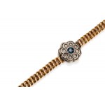 Bracelet with sapphire and diamonds 19th/20th century, jewelry