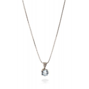 Pendant with aquamarine and diamonds early 21st century jewelry