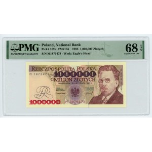 1.000.000 złotych 1993 - seria M - PMG 68 EPQ