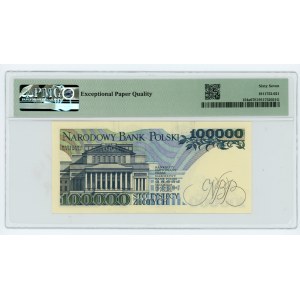 100.000 złotych 1990 - seria AB - PMG 67 EPQ