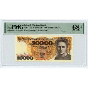 20.000 złotych 1989 - seria AM - PMG 68 EPQ