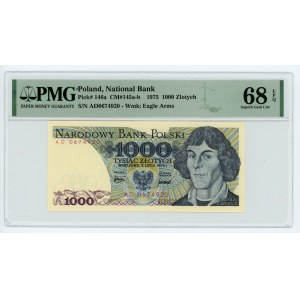 1000 złotych 1975 - seria AD - PMG 68 EPQ