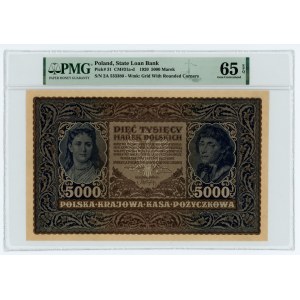 5000 marek polskich 1920 - III Serja A - PMG 65 EPQ