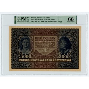 5000 Polish marks 1920 - III Series D - PMG 66 EPQ