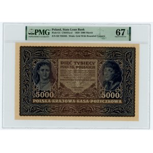 5000 Polish marks 1920 - III Series H- PMG 67 EPQ