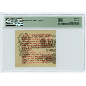 Bilet zdawkowy - 5 groszy 1924 - prawa połowa - PMG 64 EPQ